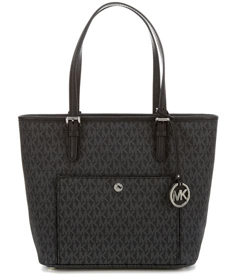 michael kors jet set signature tote bag black